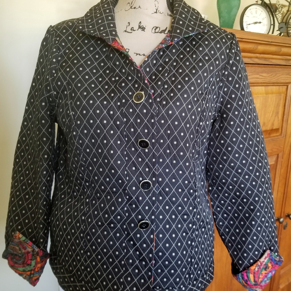Colorful Reversible Quilt Jacket - Picture 6 of 10